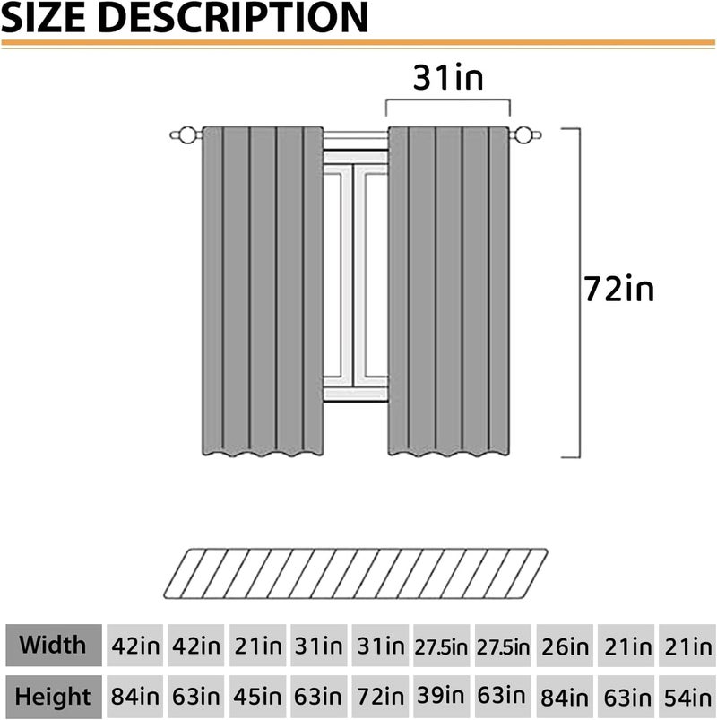 Lnepty Nautical Beach Curtains,Coastal Seahorse Undersea Animal Blue Bedroom Kids Room Drapes Treatments,Ocean Coral Summer Living Room Bathroom Window Curtains 2 Piece Set,63X72 Inch - Image 2